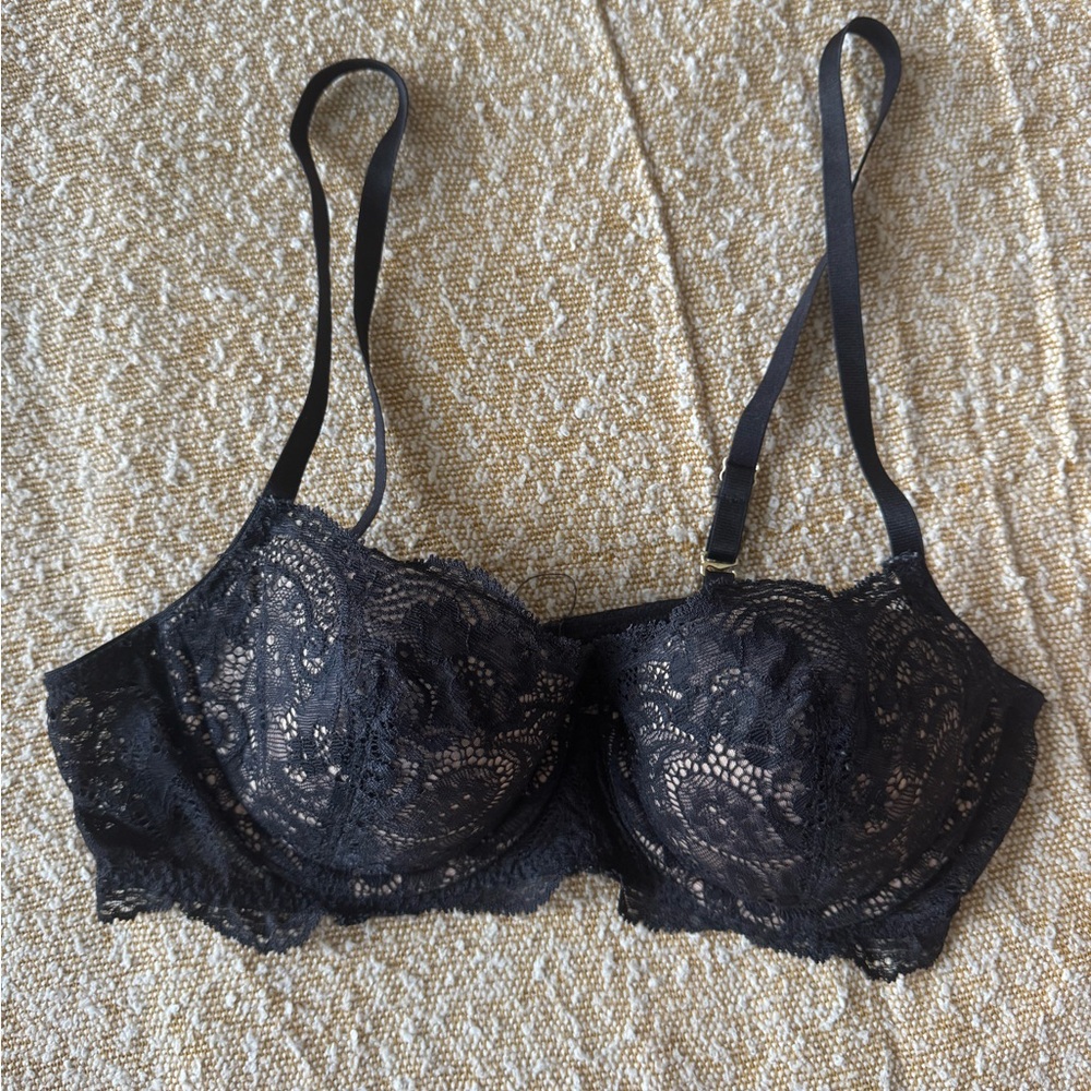 ThirdLove Black Lace Underwire Bra Size 34B1/2